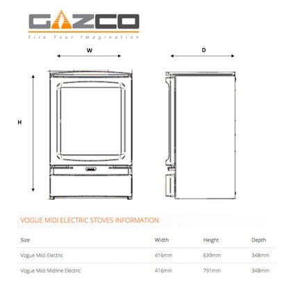 Gazco Vogue Midi Electric Stove