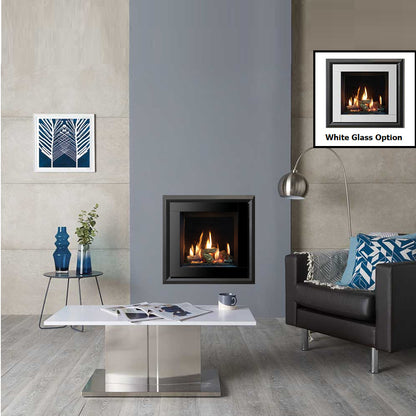 Gazco Riva2 400 Conventional Flue Gas Fire with Evoke XS Glass Frame