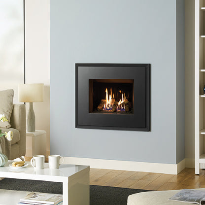 Gazco Riva2 500 Conventional Flue Log Effect Gas Fire with Evoke Steel Frame