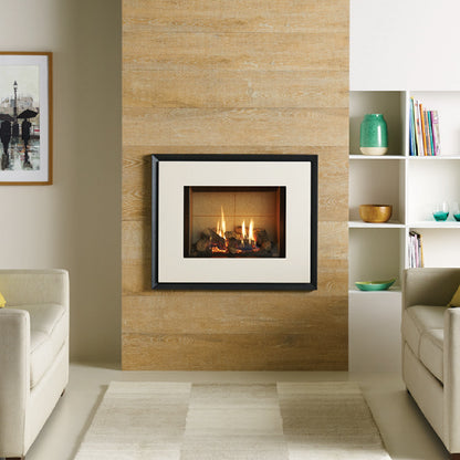 Gazco Riva2 500 Conventional Flue Log Effect Gas Fire with Evoke Steel Frame