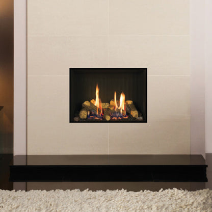 Gazco Riva2 500 Balanced Flue Log Effect Gas Fire with Edge Frame