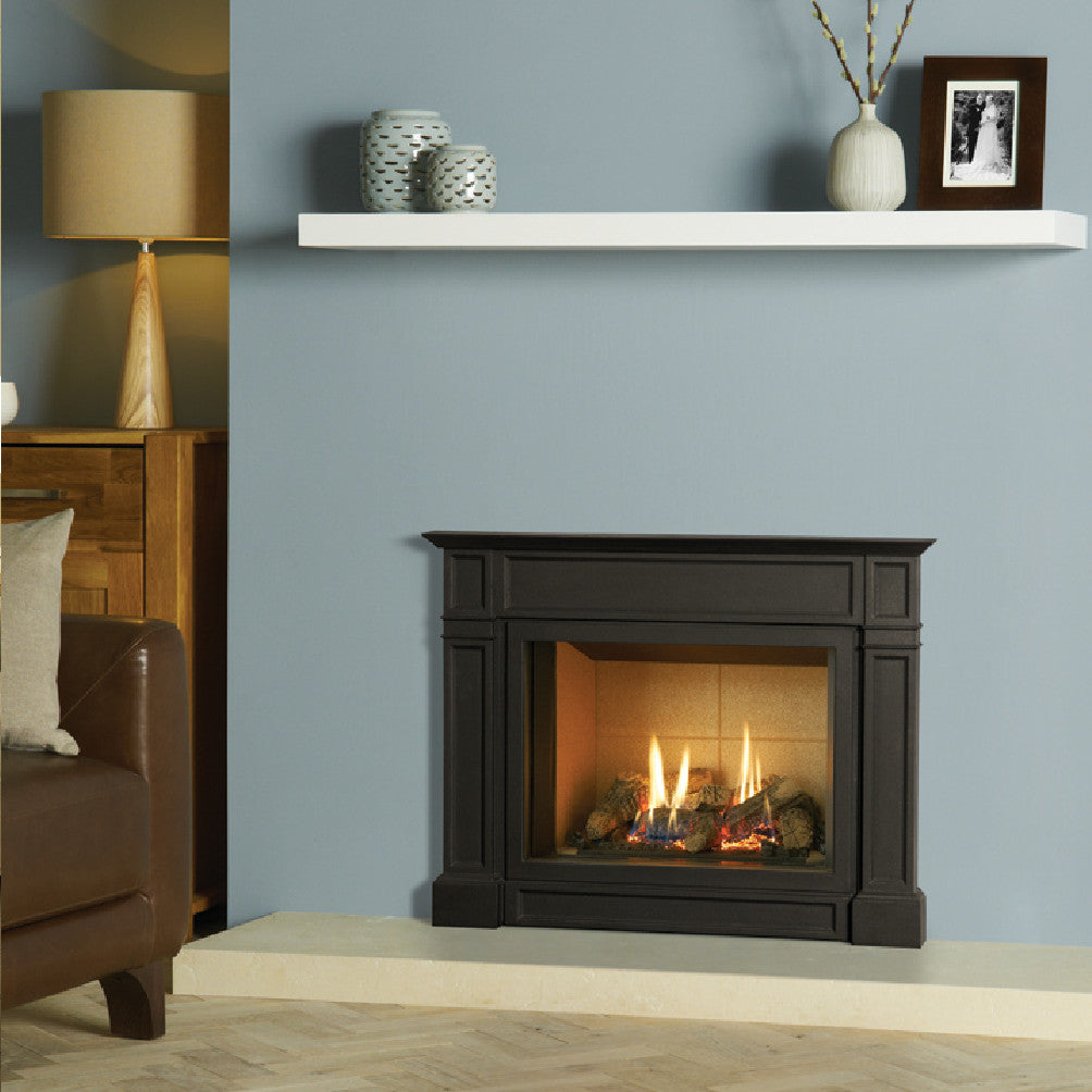 Gazco Riva2 500 Balanced Flue Log Effect Gas Fire with Ellingham Frame