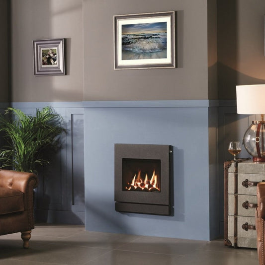 Gazco Logic HE Conventional Flue Coal Effect Gas Fire with Designio2 Graphite Frame