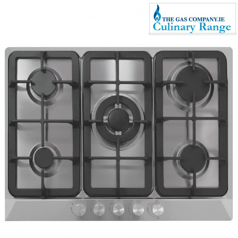 Culinary Stainless Steel 5 Burner Gas Hob TGCUBGHDFFJ70.1 (Special Offer)