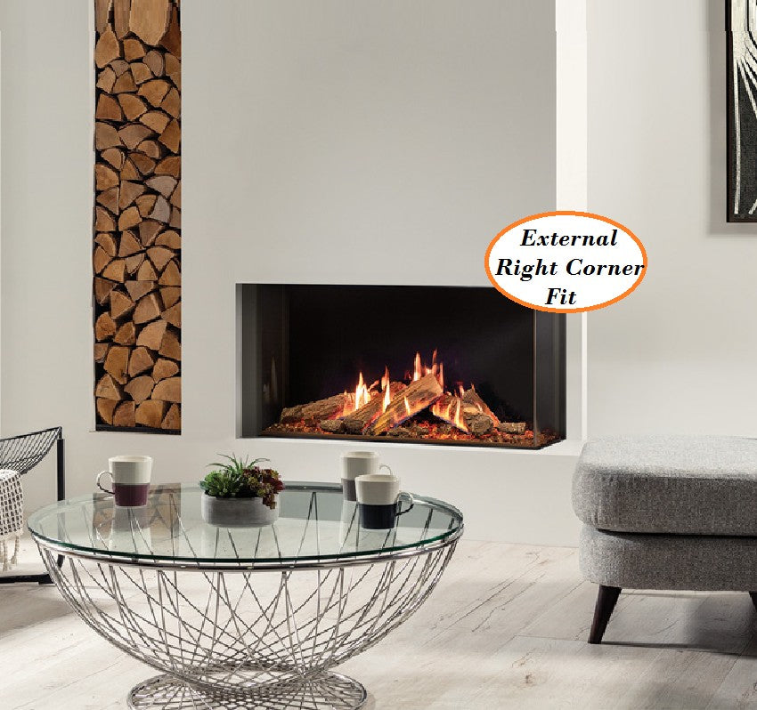 Gazco Reflex 105-3 3-Sided Balanced Flue Gas Fire with Edge Frame