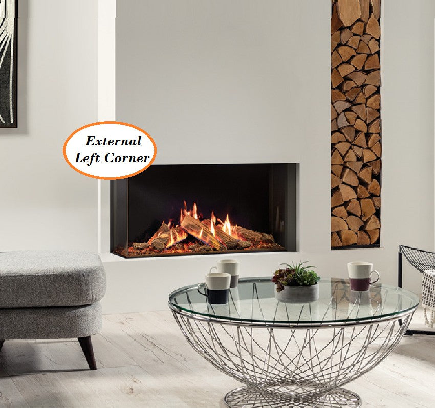 Gazco Reflex 105-3 3-Sided Balanced Flue Gas Fire with Edge Frame